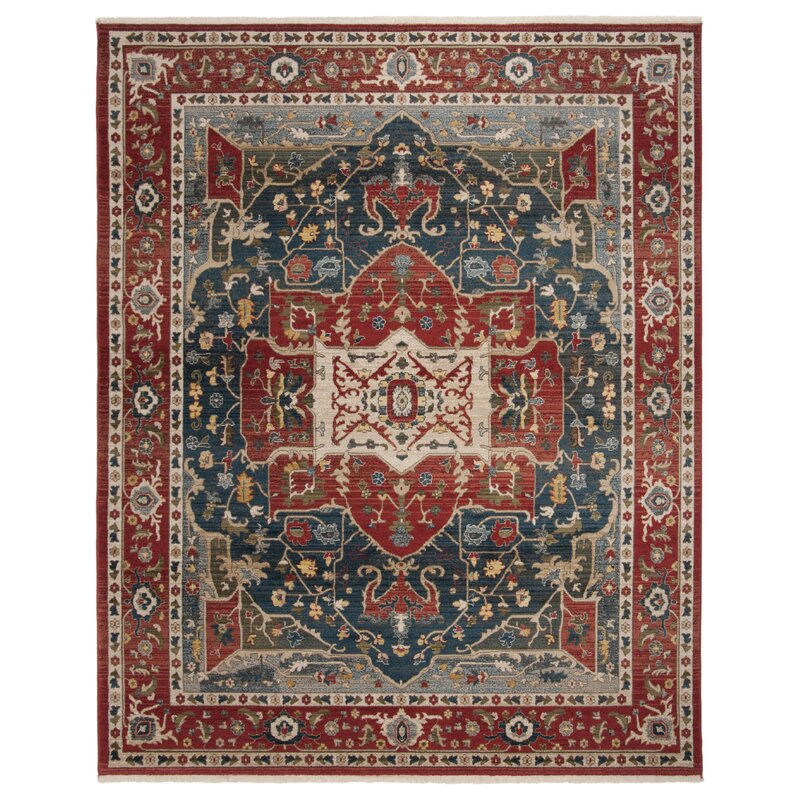 Lauren Ralph Lauren Camille Red/Navy Area Rug & Reviews